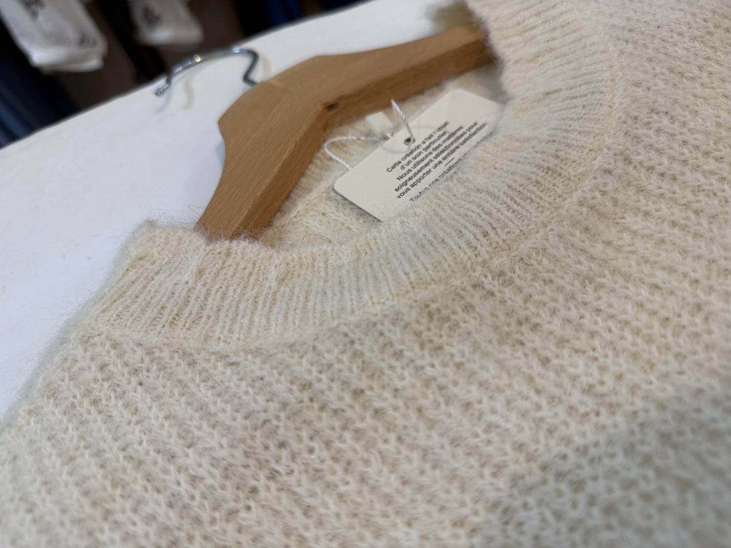 Pull sans manches - CAMILLE - écru