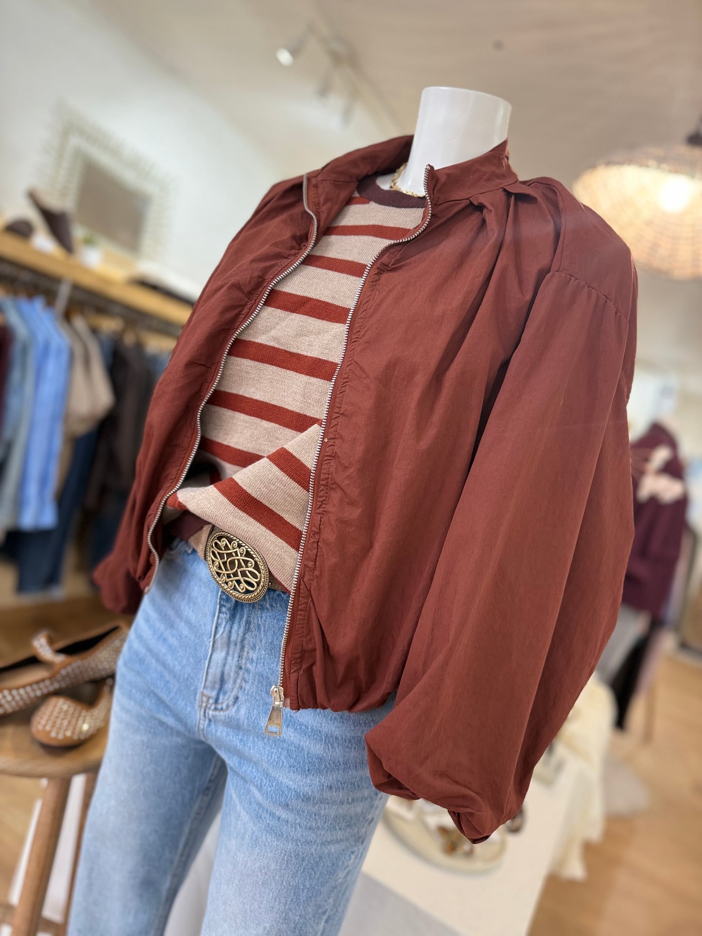 Pull LINO - Rayé camel