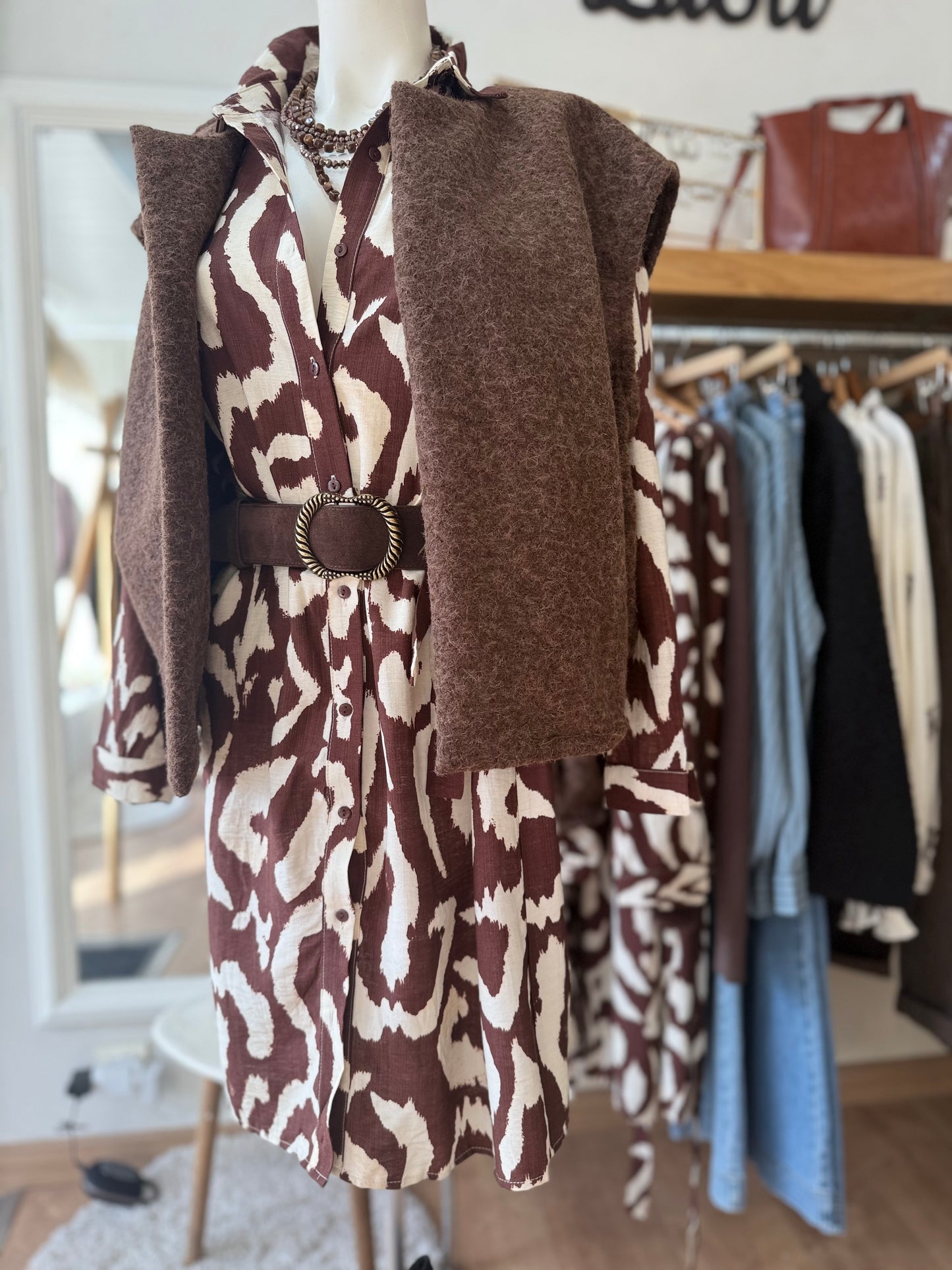 Robe Naomy - Imprimé chocolat