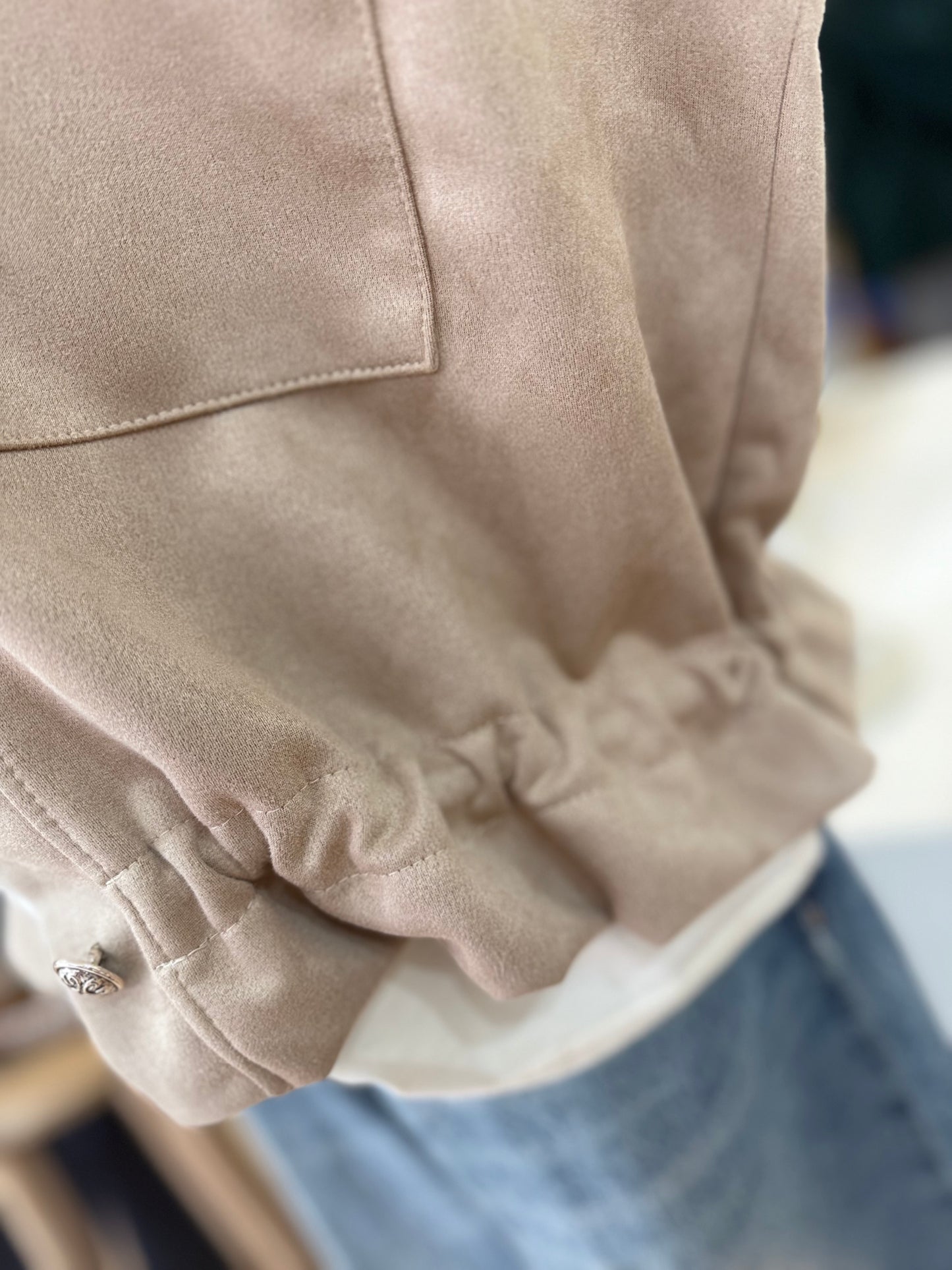 Veste aspect suédine - Beige