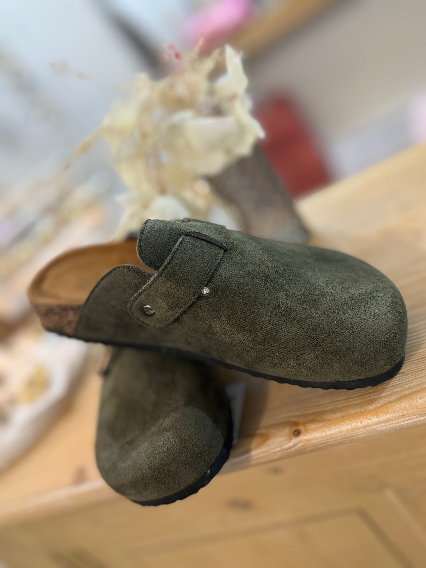 Mules suèdine - Kaki