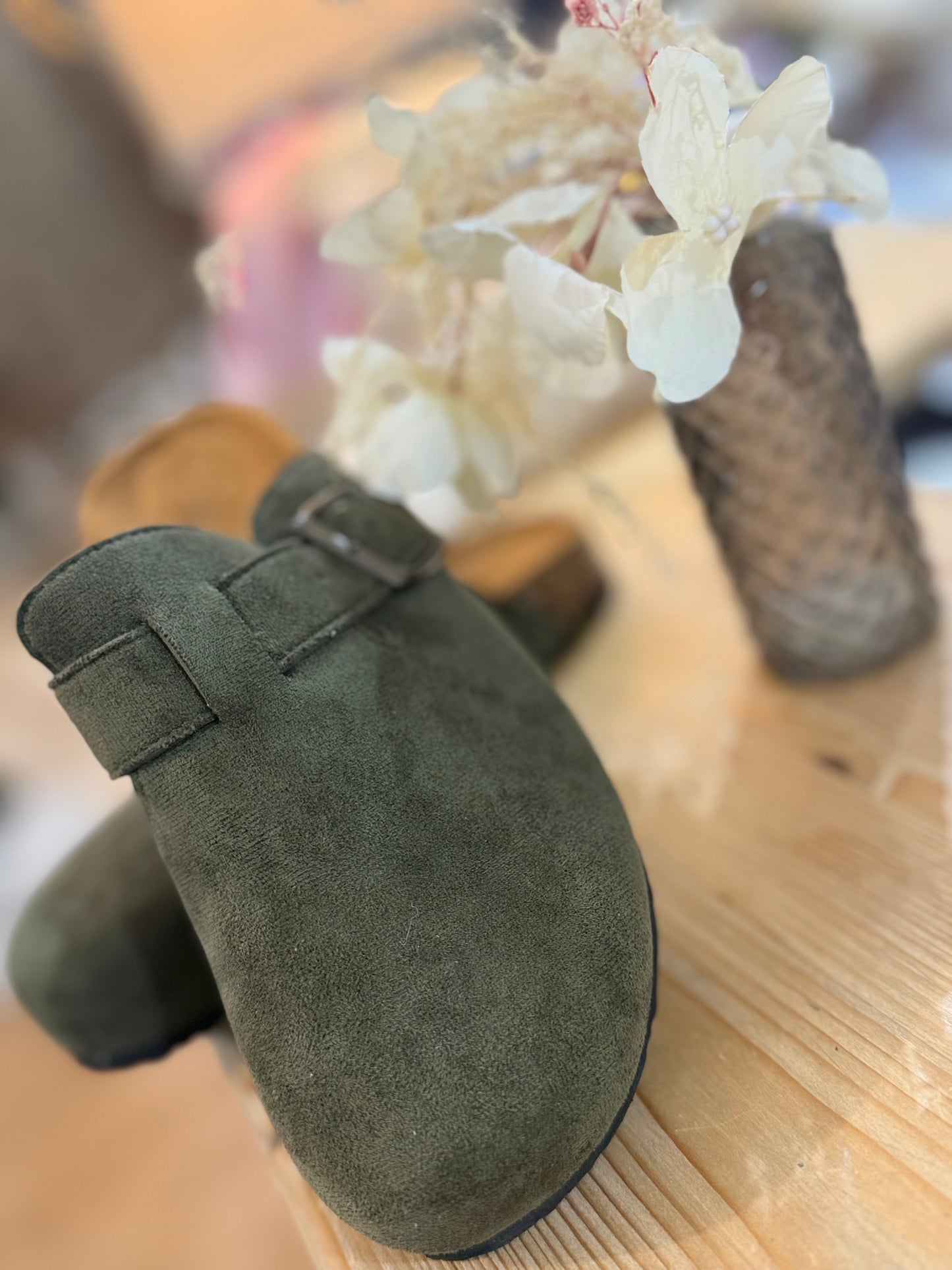 Mules suèdine - Kaki