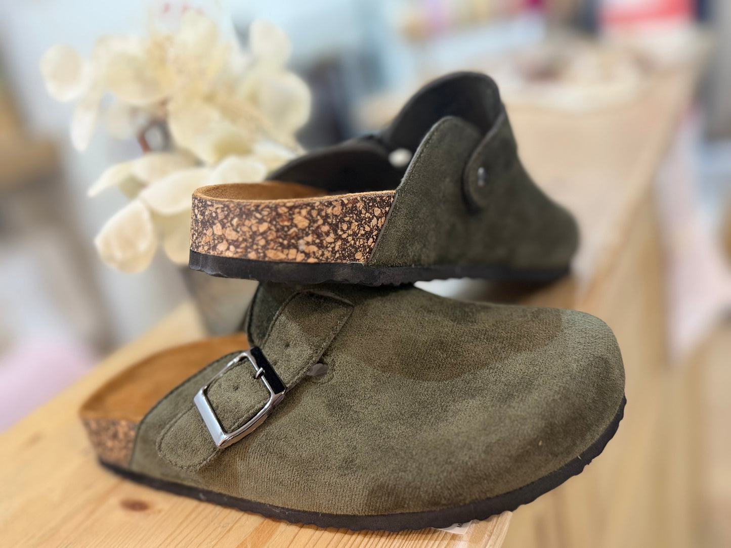 Mules suèdine - Kaki