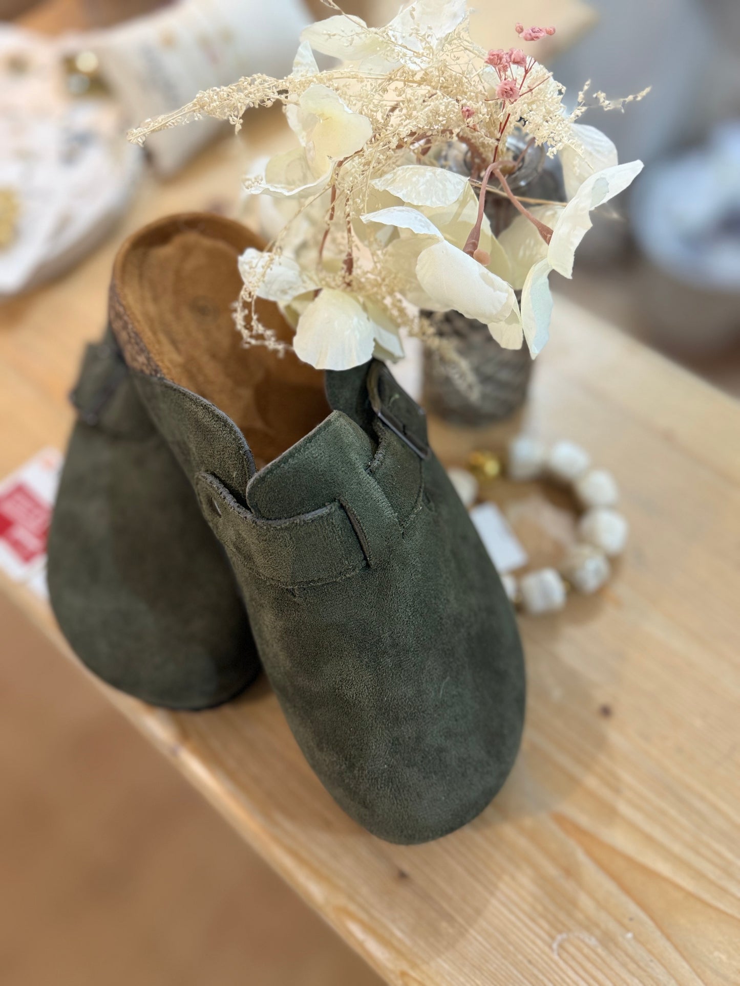 Mules suèdine - Kaki