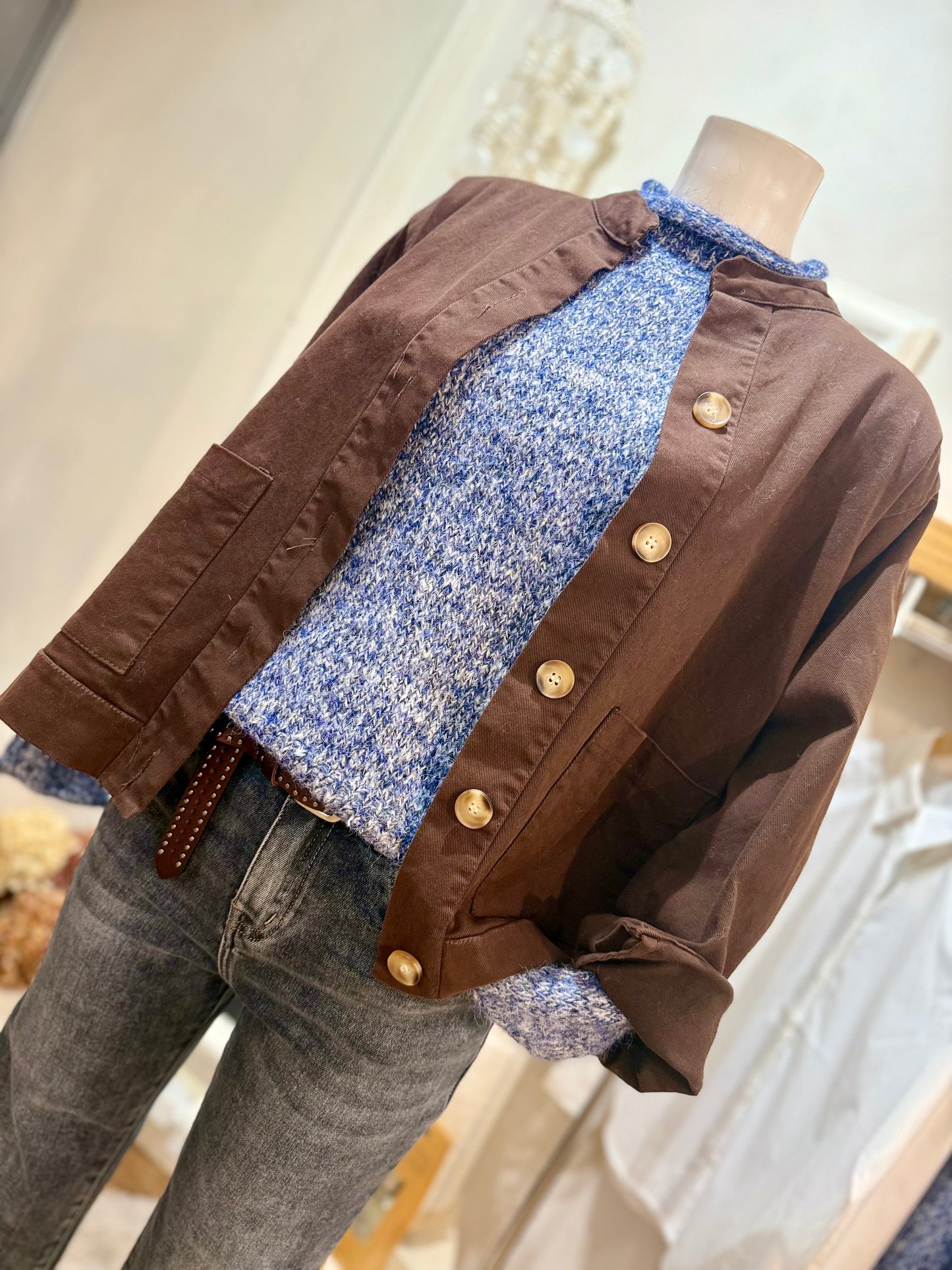 Pull FANY - Bleu chiné