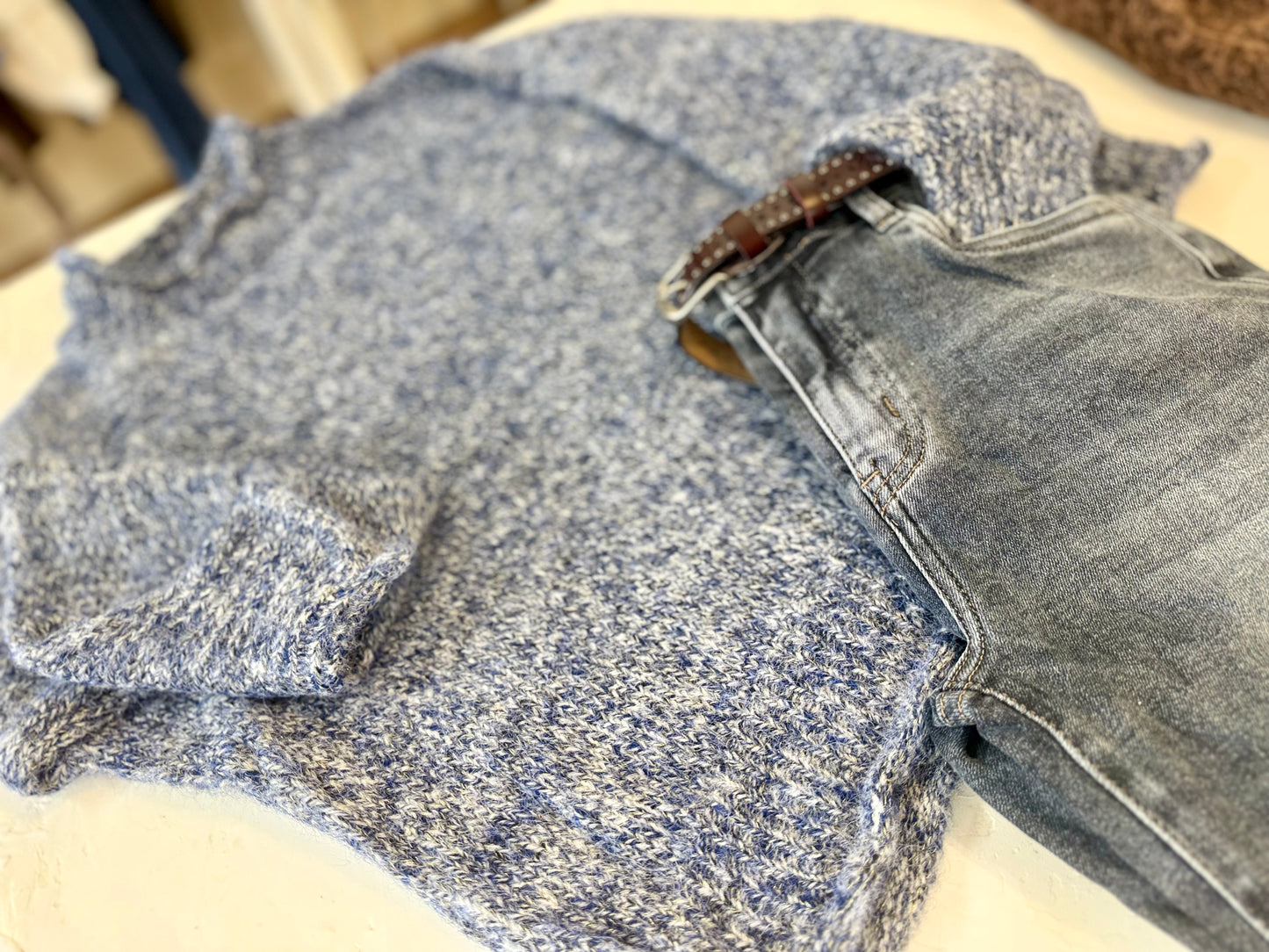 Pull FANY - Bleu chiné