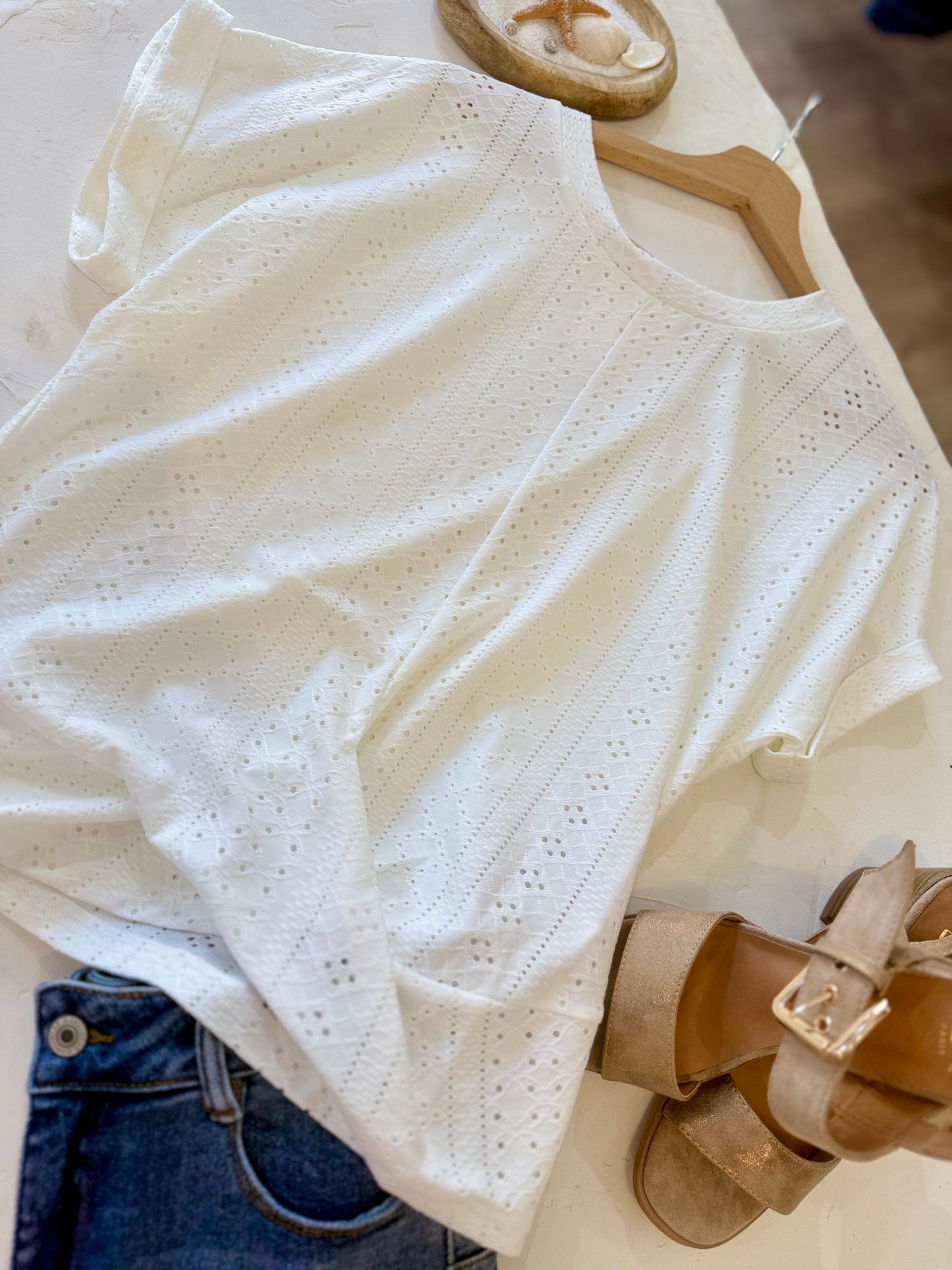 Tee-shirt maille ajourée