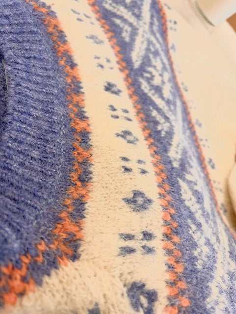 Pull Jacquard Bleu